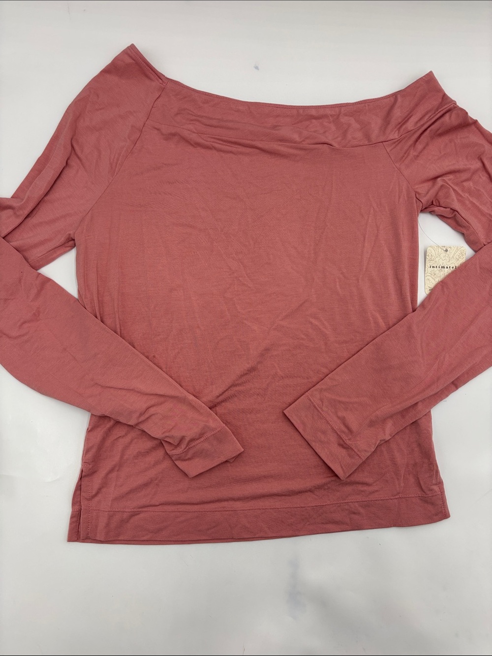 Free People At The After Boat Neck Top in Rosie